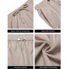 imageCOOFANDY Mens Casual 9 Inch Shorts Summer Beach Linen Shorts Lightweight Drawstring Elastic Waist Shorts with PocketsKhaki