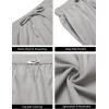imageCOOFANDY Mens Casual 9 Inch Shorts Summer Beach Linen Shorts Lightweight Drawstring Elastic Waist Shorts with PocketsLight Grey