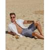 imageCOOFANDY Mens Casual 9 Inch Shorts Summer Beach Linen Shorts Lightweight Drawstring Elastic Waist Shorts with PocketsNavy Blue