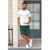 imageCOOFANDY Mens Casual Shorts Drawstring Elastic Waist Shorts Lightweight Stretch Summer Beach Shorts with PocketsGreen