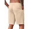 imageCOOFANDY Mens Casual Shorts Drawstring Elastic Waist Shorts Lightweight Stretch Summer Beach Shorts with PocketsLight Khaki