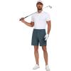 imageCOOFANDY Mens Golf Dress Shorts Lightweight 7quot Hiking Shorts Casual Summer Shorts with PocketsDark Blue