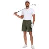imageCOOFANDY Mens Golf Dress Shorts Lightweight 7quot Hiking Shorts Casual Summer Shorts with PocketsDark Green