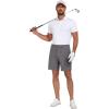 imageCOOFANDY Mens Golf Dress Shorts Lightweight 7quot Hiking Shorts Casual Summer Shorts with PocketsDark Grey