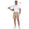imageCOOFANDY Mens Golf Dress Shorts Lightweight 7quot Hiking Shorts Casual Summer Shorts with PocketsKhaki