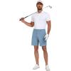 imageCOOFANDY Mens Golf Dress Shorts Lightweight 7quot Hiking Shorts Casual Summer Shorts with PocketsLight Blue