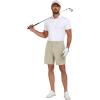 imageCOOFANDY Mens Golf Dress Shorts Lightweight 7quot Hiking Shorts Casual Summer Shorts with PocketsLight Khaki