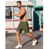 imageCOOFANDY Mens Gym Workout Athletic Shorts Running Jogger Quick Dry Lightweight Shorts with Zipper PocketsArmy Green