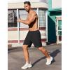 imageCOOFANDY Mens Gym Workout Athletic Shorts Running Jogger Quick Dry Lightweight Shorts with Zipper PocketsBlack