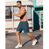 imageCOOFANDY Mens Gym Workout Athletic Shorts Running Jogger Quick Dry Lightweight Shorts with Zipper PocketsDark Blue
