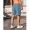 imageCOOFANDY Mens Gym Workout Athletic Shorts Running Jogger Quick Dry Lightweight Shorts with Zipper PocketsGrey Blue
