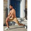 imageCOOFANDY Mens Gym Workout Athletic Shorts Running Jogger Quick Dry Lightweight Shorts with Zipper PocketsKhaki
