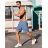 imageCOOFANDY Mens Gym Workout Athletic Shorts Running Jogger Quick Dry Lightweight Shorts with Zipper PocketsLight Blue