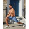 imageCOOFANDY Mens Gym Workout Athletic Shorts Running Jogger Quick Dry Lightweight Shorts with Zipper PocketsLight Blue