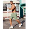 imageCOOFANDY Mens Gym Workout Athletic Shorts Running Jogger Quick Dry Lightweight Shorts with Zipper PocketsLight Green