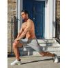 imageCOOFANDY Mens Gym Workout Athletic Shorts Running Jogger Quick Dry Lightweight Shorts with Zipper PocketsLight Grey