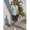 imageCOOFANDY Mens Linen Shorts Casual Beach Shorts 9 inch Inseam Elastic Waist Drawstring Summer ShortsDark Gray