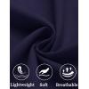 imageCOOFANDY Mens Linen Shorts Casual Beach Shorts 9 inch Inseam Elastic Waist Drawstring Summer ShortsNavy