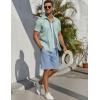 imageCOOFANDY Mens Linen Shorts Casual Beach Shorts 9 inch Inseam Elastic Waist Drawstring Summer ShortsSky Blue