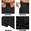 imageCOOFANDY Mens Yoga Sweatpants Lightweight Open Bottom Lounge Pants Casual Drawstring Sweat Pants with Pockets2 Pack BlackGrey