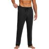 imageCOOFANDY Mens Yoga Sweatpants Lightweight Open Bottom Lounge Pants Casual Drawstring Sweat Pants with Pockets2 Pack BlackGrey