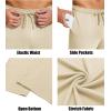 imageCOOFANDY Mens Yoga Sweatpants Lightweight Open Bottom Lounge Pants Casual Drawstring Sweat Pants with Pockets2 Pack BlackKhaki