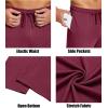 imageCOOFANDY Mens Yoga Sweatpants Lightweight Open Bottom Lounge Pants Casual Drawstring Sweat Pants with Pockets2 Pack Navy BlueWine Red