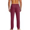 imageCOOFANDY Mens Yoga Sweatpants Lightweight Open Bottom Lounge Pants Casual Drawstring Sweat Pants with Pockets2 Pack Navy BlueWine Red