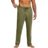 imageCOOFANDY Mens Yoga Sweatpants Lightweight Open Bottom Lounge Pants Casual Drawstring Sweat Pants with PocketsArmy Green