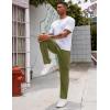 imageCOOFANDY Mens Yoga Sweatpants Lightweight Open Bottom Lounge Pants Casual Drawstring Sweat Pants with PocketsArmy Green