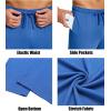 imageCOOFANDY Mens Yoga Sweatpants Lightweight Open Bottom Lounge Pants Casual Drawstring Sweat Pants with PocketsBlue