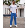 imageCOOFANDY Mens Yoga Sweatpants Lightweight Open Bottom Lounge Pants Casual Drawstring Sweat Pants with PocketsBlue