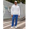 imageCOOFANDY Mens Yoga Sweatpants Lightweight Open Bottom Lounge Pants Casual Drawstring Sweat Pants with PocketsBlue