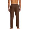 imageCOOFANDY Mens Yoga Sweatpants Lightweight Open Bottom Lounge Pants Casual Drawstring Sweat Pants with PocketsBrown