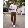 imageCOOFANDY Mens Yoga Sweatpants Lightweight Open Bottom Lounge Pants Casual Drawstring Sweat Pants with PocketsBrown