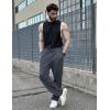 imageCOOFANDY Mens Yoga Sweatpants Lightweight Open Bottom Lounge Pants Casual Drawstring Sweat Pants with PocketsDark Grey