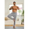 imageCOOFANDY Mens Yoga Sweatpants Lightweight Open Bottom Lounge Pants Casual Drawstring Sweat Pants with PocketsLight Grey