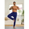 imageCOOFANDY Mens Yoga Sweatpants Lightweight Open Bottom Lounge Pants Casual Drawstring Sweat Pants with PocketsNavy Blue