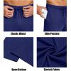 imageCOOFANDY Mens Yoga Sweatpants Lightweight Open Bottom Lounge Pants Casual Drawstring Sweat Pants with PocketsNavy Blue