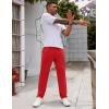 imageCOOFANDY Mens Yoga Sweatpants Lightweight Open Bottom Lounge Pants Casual Drawstring Sweat Pants with PocketsRed