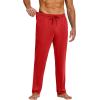 imageCOOFANDY Mens Yoga Sweatpants Lightweight Open Bottom Lounge Pants Casual Drawstring Sweat Pants with PocketsRed