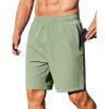 imageCOOFANDY Mens Gym Workout Athletic Shorts Running Jogger Quick Dry Lightweight Shorts with Zipper PocketsLight Green