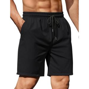 imageCOOFANDY Mens 2 Pack Gym Workout Shorts 7 Inch Athletic Shorts Quick Dry Running Shorts with PocketsBlack
