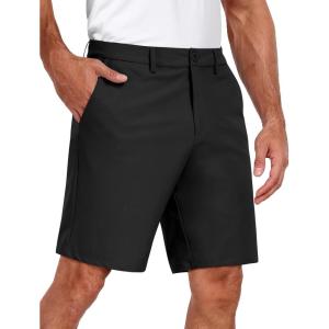 imageCOOFANDY Mens Golf Dress Shorts Lightweight 7quot Hiking Shorts Casual Summer Shorts with PocketsBlack