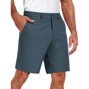 imageCOOFANDY Mens Golf Dress Shorts Lightweight 7quot Hiking Shorts Casual Summer Shorts with PocketsDark Blue