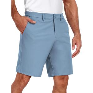 imageCOOFANDY Mens Golf Dress Shorts Lightweight 7quot Hiking Shorts Casual Summer Shorts with PocketsLight Blue