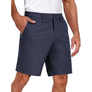 imageCOOFANDY Mens Golf Dress Shorts Lightweight 7quot Hiking Shorts Casual Summer Shorts with PocketsNavy Blue