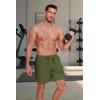 imageCOOFANDY Mens 2 in 1 Running Shorts 2 Pack Athletic Shorts Quick Dry Gym Training Workout Shorts with PocketsBlackArmy Green