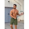imageCOOFANDY Mens 2 in 1 Running Shorts 2 Pack Athletic Shorts Quick Dry Gym Training Workout Shorts with PocketsBlackArmy Green