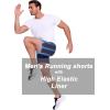 imageCOOFANDY Mens 2 in 1 Running Shorts 2 Pack Athletic Shorts Quick Dry Gym Training Workout Shorts with PocketsBlackNavy Blue